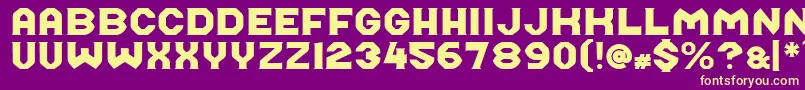 Midroba Font – Yellow Fonts on Purple Background