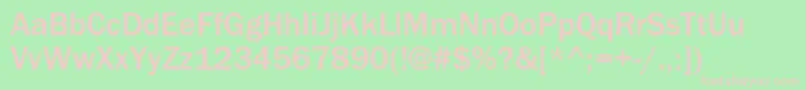 Шрифт ItcfranklingothicstdMed – розовые шрифты на зелёном фоне