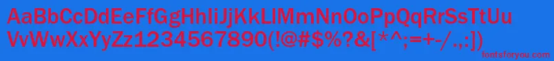フォントItcfranklingothicstdMed – 赤い文字の青い背景