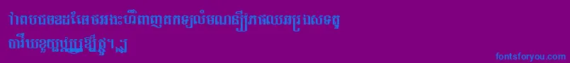 TlaprumRegular Font – Blue Fonts on Purple Background