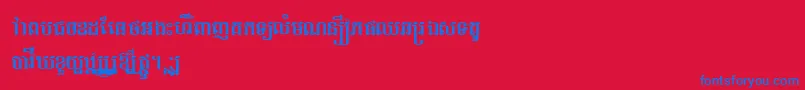 TlaprumRegular Font – Blue Fonts on Red Background