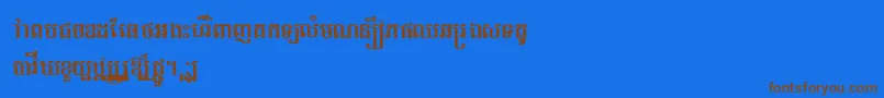 TlaprumRegular Font – Brown Fonts on Blue Background