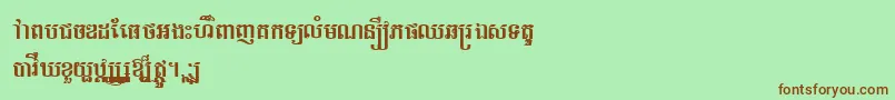 TlaprumRegular Font – Brown Fonts on Green Background