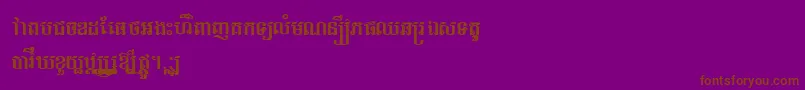 TlaprumRegular-fontti – ruskeat fontit violetilla taustalla