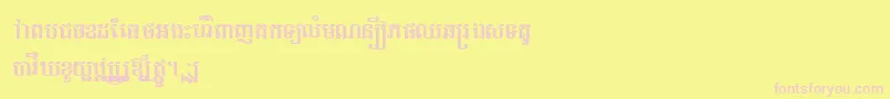 TlaprumRegular Font – Pink Fonts on Yellow Background