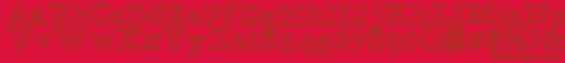 WobblyBobOutlines Font – Brown Fonts on Red Background