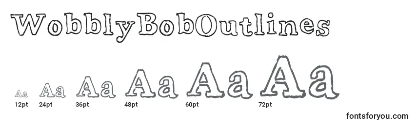 WobblyBobOutlines Font Sizes