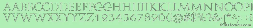 A850DecoRegular Font – Gray Fonts on Green Background