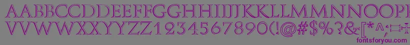 A850DecoRegular Font – Purple Fonts on Gray Background