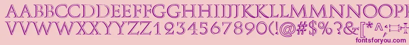 A850DecoRegular Font – Purple Fonts on Pink Background