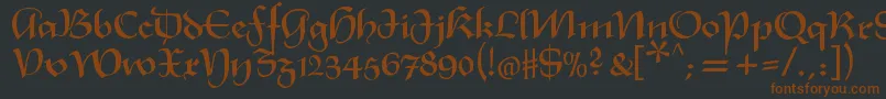 Xmasterpiece Font – Brown Fonts on Black Background