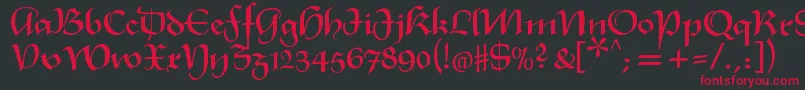 Xmasterpiece Font – Red Fonts on Black Background