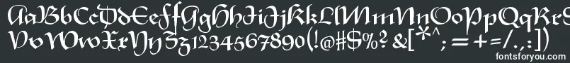 Xmasterpiece Font – White Fonts on Black Background
