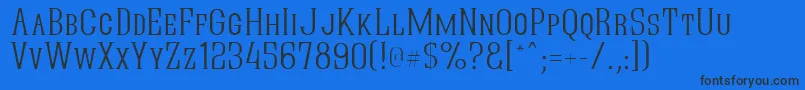 QuasticKapsThin Font – Black Fonts on Blue Background