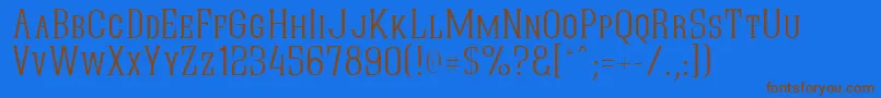 QuasticKapsThin Font – Brown Fonts on Blue Background
