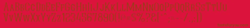 QuasticKapsThin Font – Brown Fonts on Red Background