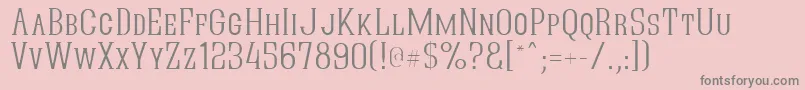 QuasticKapsThin Font – Gray Fonts on Pink Background