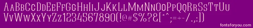 QuasticKapsThin Font – Pink Fonts on Purple Background