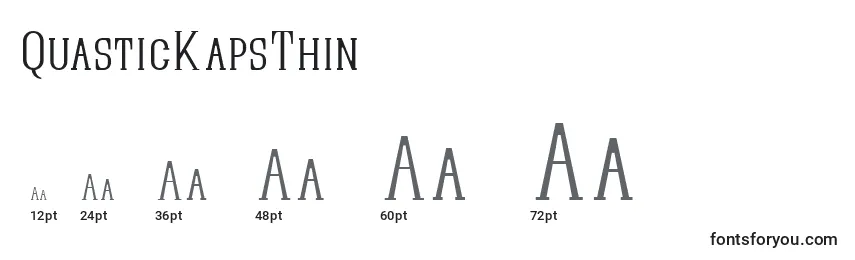 Размеры шрифта QuasticKapsThin