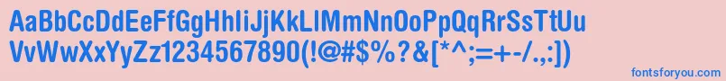 HelveticaroundedltstdBdcn Font – Blue Fonts on Pink Background