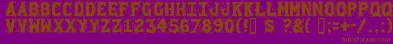 Gommogra Font – Brown Fonts on Purple Background