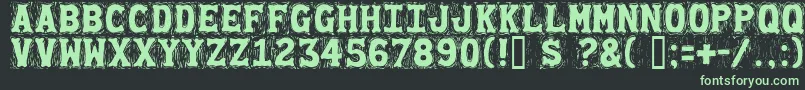 Gommogra Font – Green Fonts on Black Background