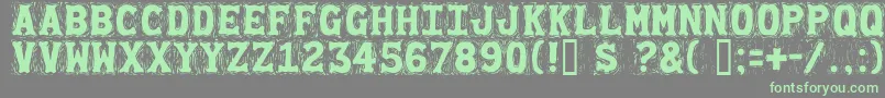 Weitere Informationen zur Gommogra-Schriftart Gommogra-Schriftart – Grüne Schriften auf grauem Hintergrund