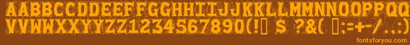 Gommogra Font – Orange Fonts on Brown Background