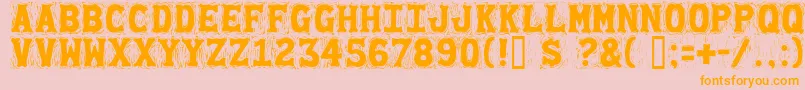 Gommogra Font – Orange Fonts on Pink Background