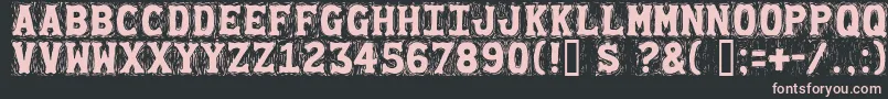 Gommogra Font – Pink Fonts on Black Background