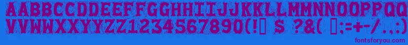 Gommogra Font – Purple Fonts on Blue Background