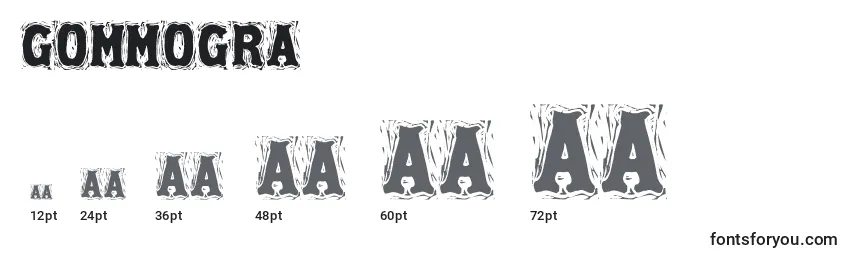 Gommogra Font Sizes