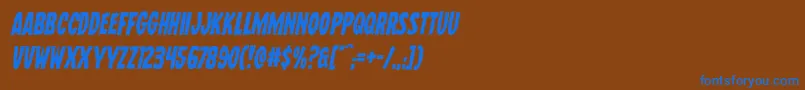 Шрифт Wolfbrothersital – синие шрифты на коричневом фоне