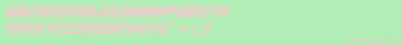 Шрифт Wolfbrothersital – розовые шрифты на зелёном фоне