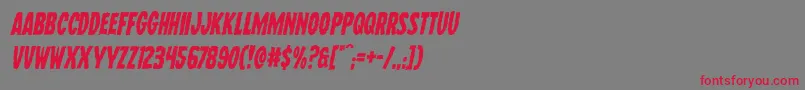 Wolfbrothersital Font – Red Fonts on Gray Background