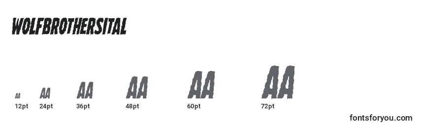 Wolfbrothersital Font Sizes