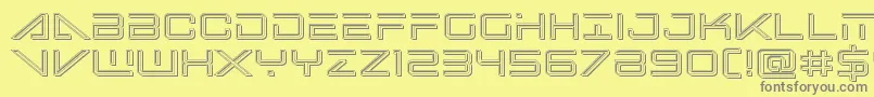 Bansheepilotengrave Font – Gray Fonts on Yellow Background