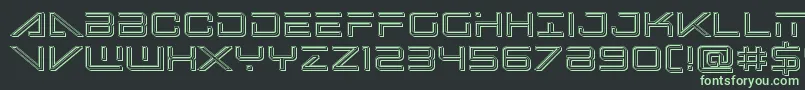 Bansheepilotengrave Font – Green Fonts on Black Background