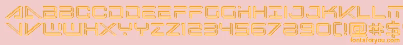 Bansheepilotengrave Font – Orange Fonts on Pink Background