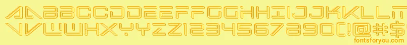 Bansheepilotengrave Font – Orange Fonts on Yellow Background