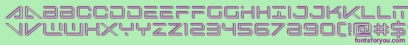 Bansheepilotengrave Font – Purple Fonts on Green Background