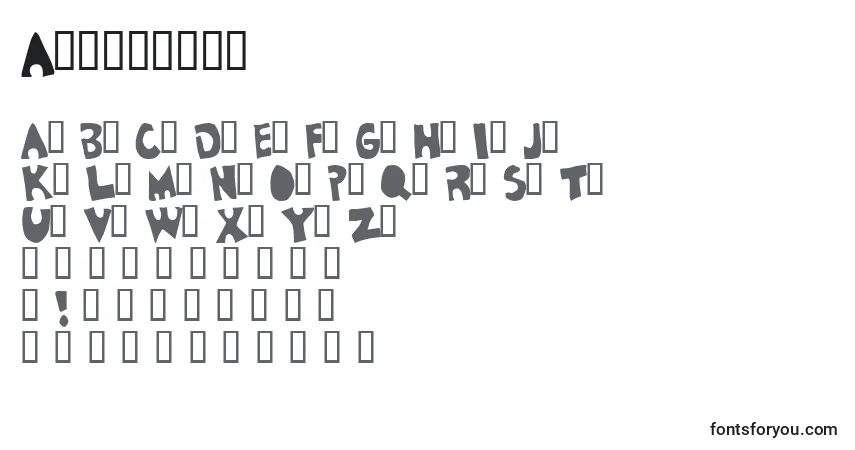 Fuente Airwalker - alfabeto, números, caracteres especiales