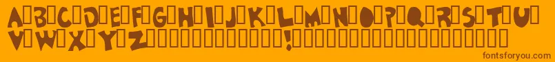 Fonte Airwalker – fontes marrons em um fundo laranja
