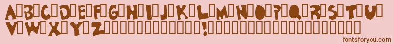 Więcej informacji o czcionce Airwalker Czcionka Airwalker – brązowe czcionki na różowym tle