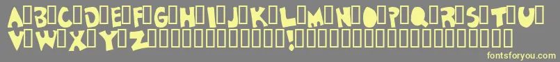 Airwalker Font – Yellow Fonts on Gray Background