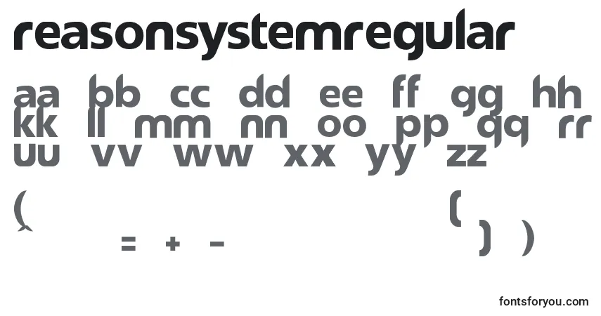 Police ReasonsystemRegular - Alphabet, Chiffres, Caractères Spéciaux