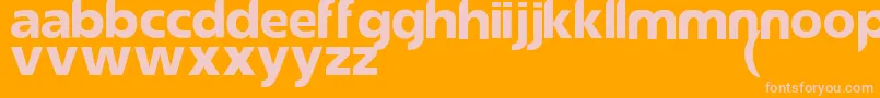 ReasonsystemRegular Font – Pink Fonts on Orange Background