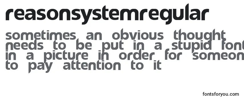 Шрифт ReasonsystemRegular