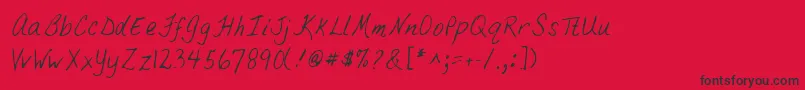 Lehn033 Font – Black Fonts on Red Background