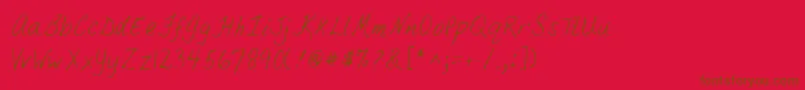 Шрифт Lehn033 – коричневые шрифты на красном фоне